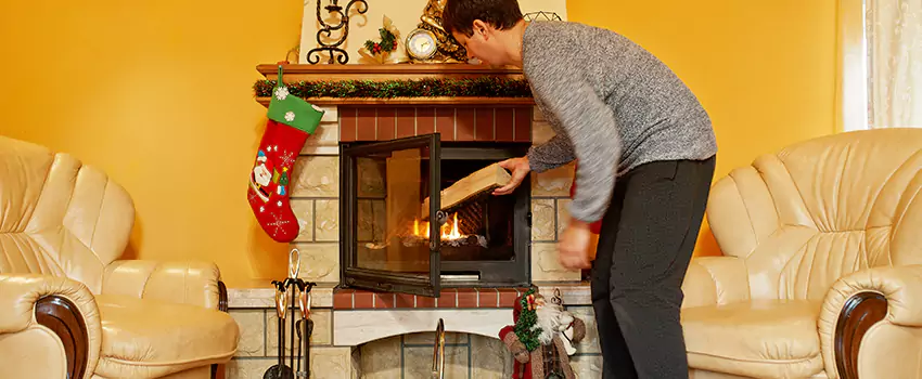 Rusted Metal Fireplace Restoration in Asbury Park, New Jersey
